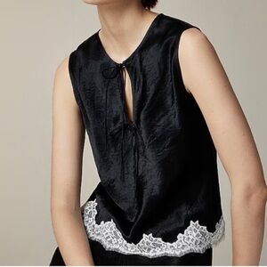 J. Crew Black Sleeveless Blouse
